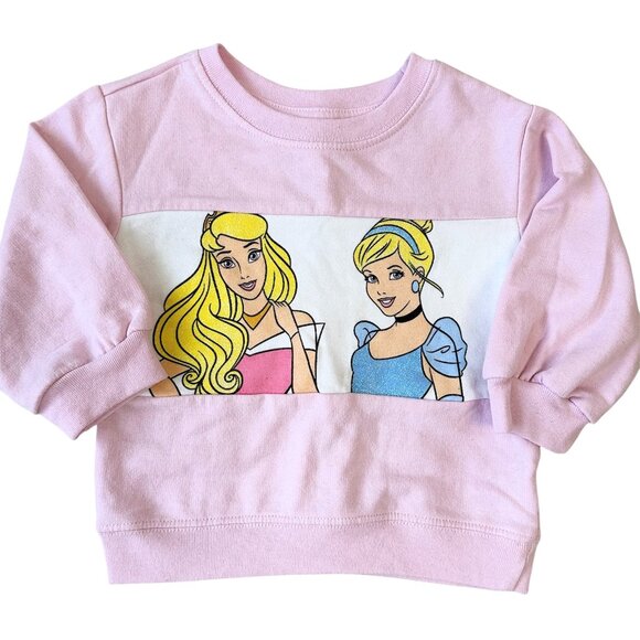 Disney Princess Sweatshirt & Jogger Pink Set Toddler Size 2T Pre-owned - Picture 2 of 8